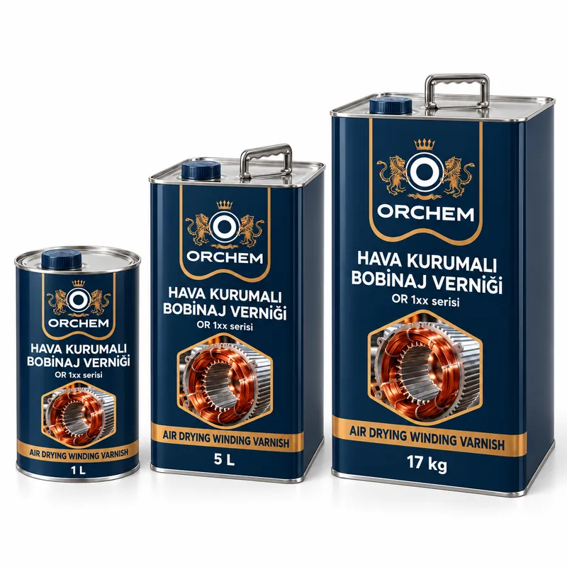 ورنيش Orchem OR 1xx للف المحركات يجف بالهواء بعبوات 1 لتر و5 لتر و17 كغ
